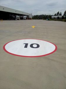 Truck Area Speed Sign