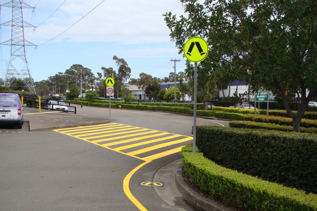 Pedestrian Crossing linemarking - G&B Signs & Services NSW